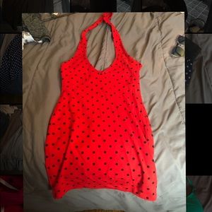 Red and Black Halter Dress- New With Tags- M